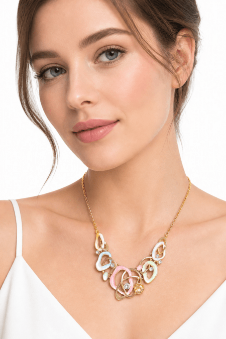 Multicolour abstract necklace