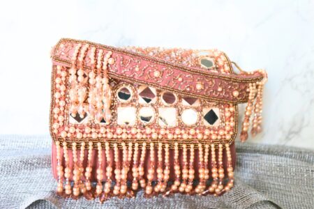 Peach flap bag mirrored