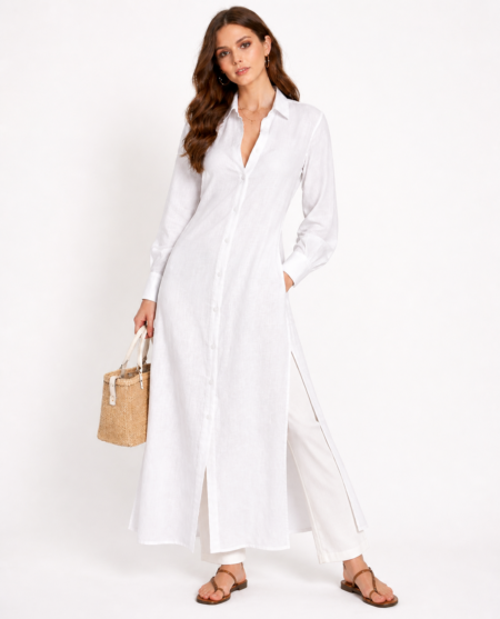 Ivory Breeze Shirt Dress